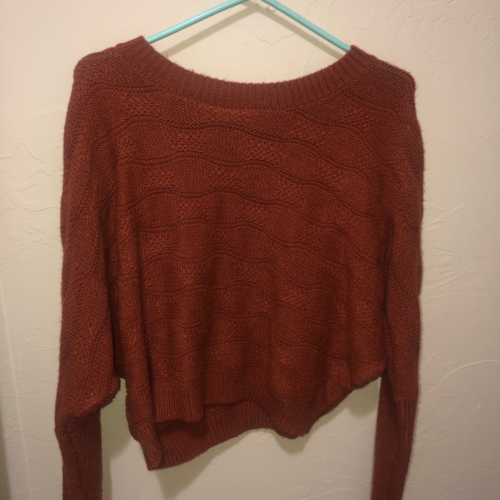 burnt orange sweater